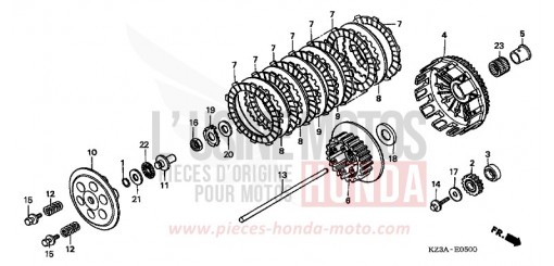 EMBRAYAGE CR250R4 de 2004